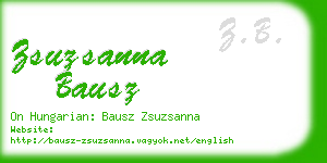 zsuzsanna bausz business card